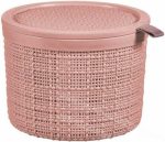   Curver "Jute" Round Box With Lid 2l Powder Pink (5/carton)                               