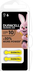 DURACELL DA 10 B6 Easytab Hearing Aid Battery 6 pcs (10/carton)