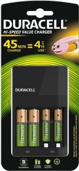 DURACELL CEF 14 NiMH charger + 2 pcs AA 1300mAh + 2 pcs AAA 750mAh (6/carton)