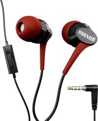 Maxell Fusion+ vezetékes fülhallgató mikrofonnal Piros-Fekete (6/karton)