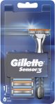 Gillette borotvakészülék Sensor3 + 6 betét (6/karton)