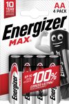 ENERGIZER MAX B4 AA Battery E91 4 pcs NEW! (24/carton)