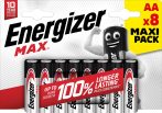 ENERGIZER MAX B8 AAE91 8 pcs NEW! (12/carton)