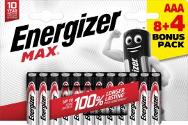 ENERGIZER MAX B12 8+4 AAA mikro E92 ÚJ (6/karton)