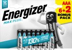 ENERGIZER MAX PLUS B8 6+2 AAA E92 (12/carton)