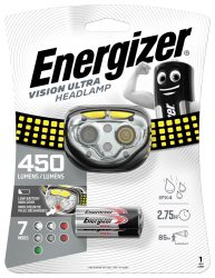 ENERGIZER Headlight Vision Ultra 4 LED + 3 pcs AAA Batteries (6/carton)