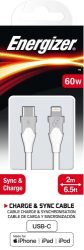 ENERGIZER kábel USB-C - Lightning 2m fehér