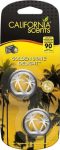   California Scents  mini diffúzer GOLDEN STATE DELIGHT 2 db-os autóillatosító 3 ml (4 db/doboz, 24/karton)