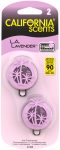   California Scents  Mini Diffuser L.A. LAVENDER 2 pcs Car Air Freshener 3 ml (4 count / pack, 24 / carton)