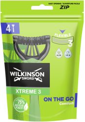 Wilkinson XTREME3 On The Go 4 db-os eldobható borotva (10/karton)